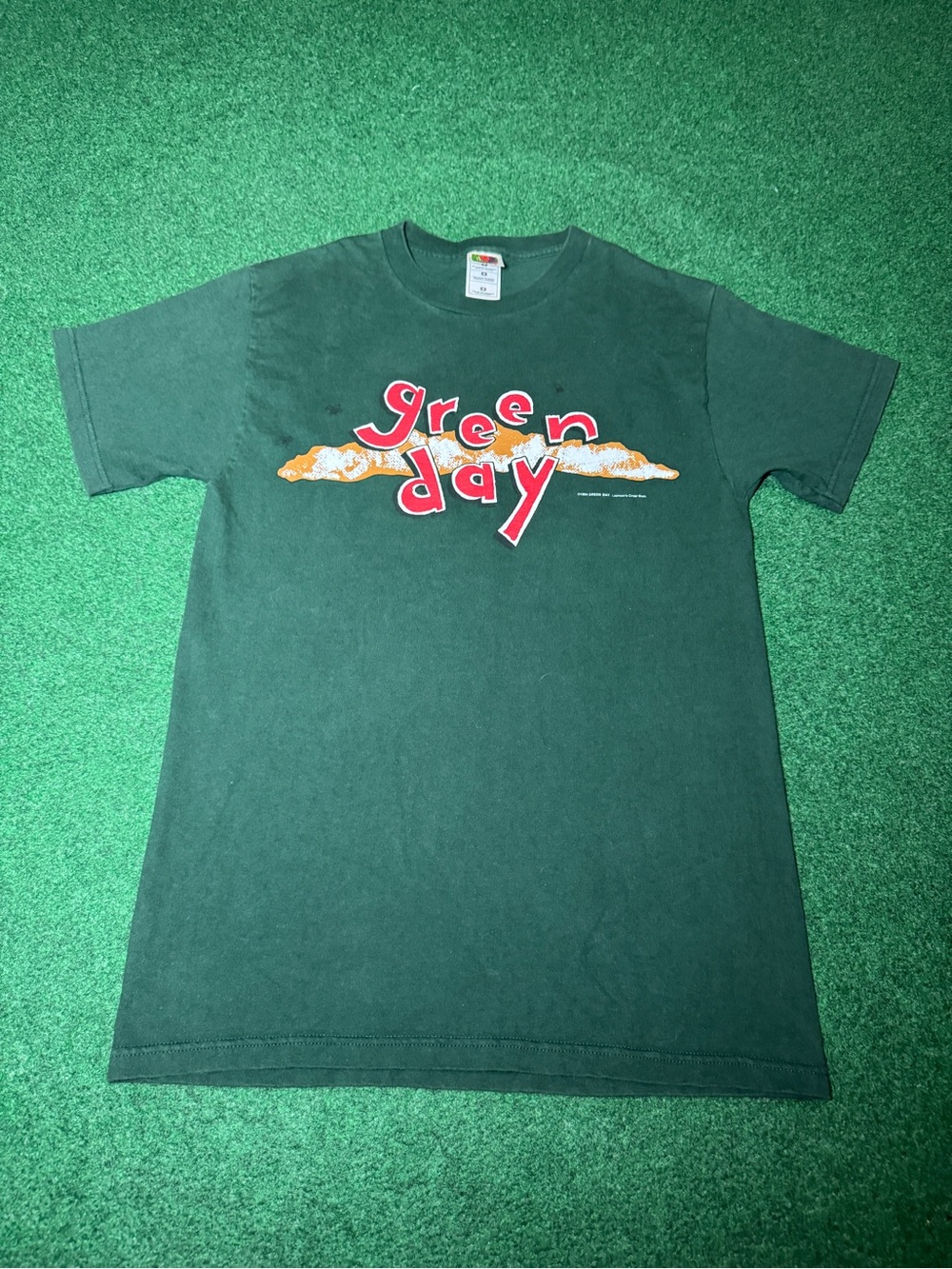 Green Day Vintage T Shirt Dookie Tour 90s Cinder Block Med Concert Double Sided